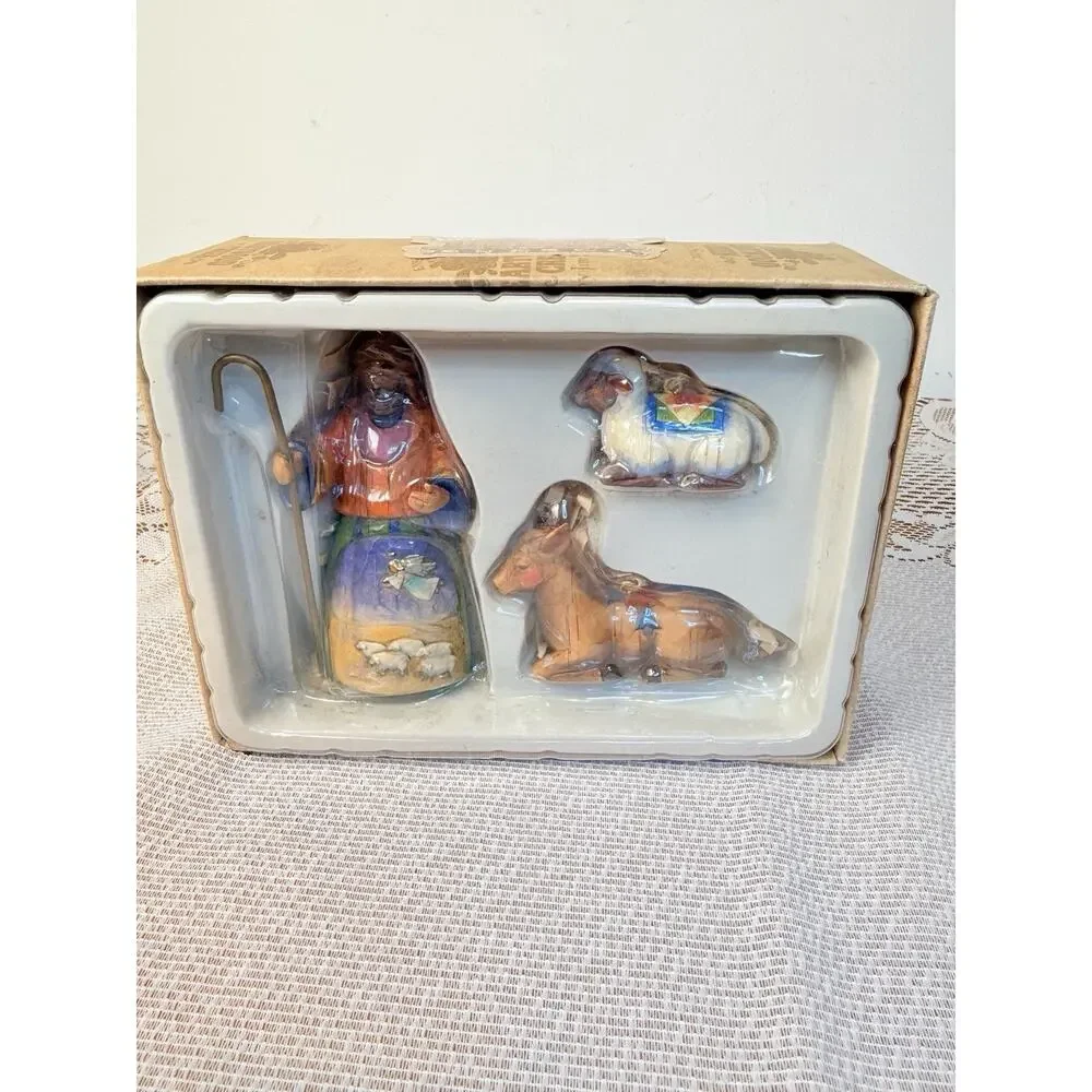 Jim Shore Heartwood Creek Shepherd Donkey Sheep Hanging Ornaments Religious 2004